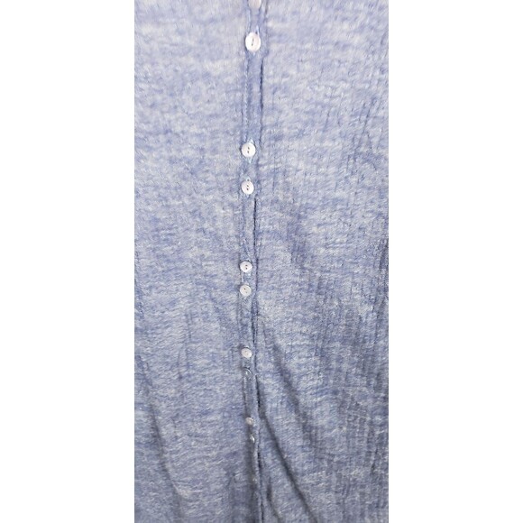 Eileen Fisher Cardigan PL Button Front Deep Purple Semi Sheer Lightweight Casual - Picture 4 of 7